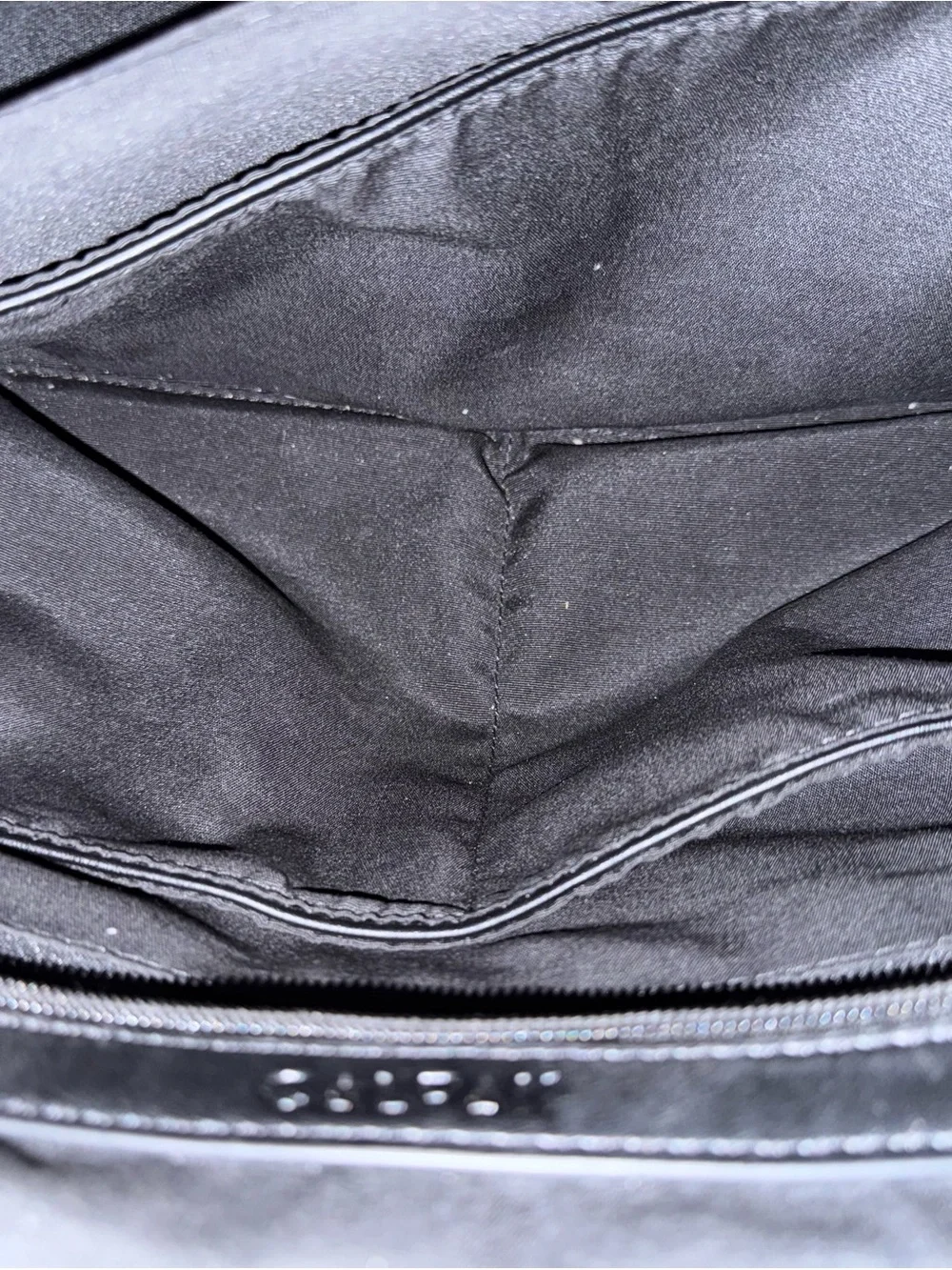 Calpak Black Leather Laptop Tote with Detachable Shoulder Strap